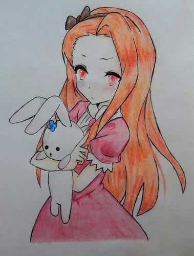 Аниме Для Срисовки Цветные Картинки человек, держащий кошку