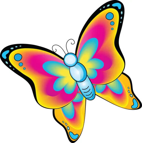 Бабочки Картинки красочная бабочка на синем фоне