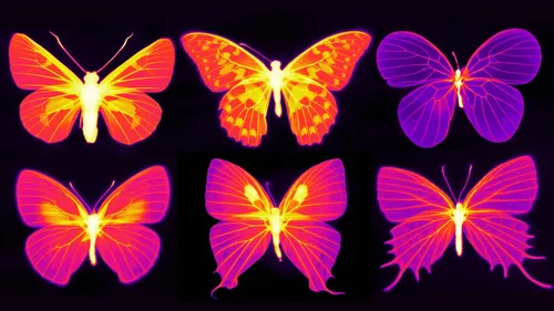 Бабочки Картинки группа разноцветных бабочек