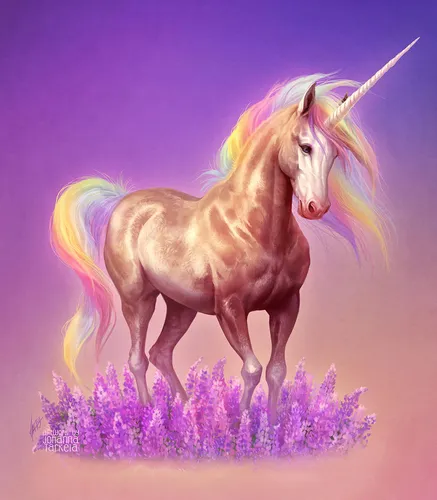 Единорог Картинки белая лошадь с длинными волосами