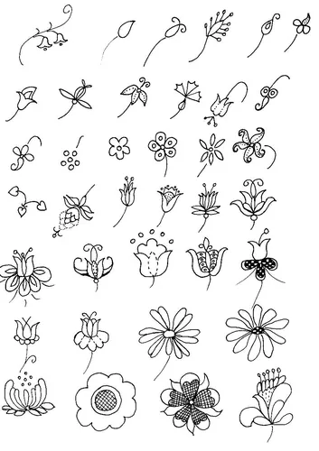 Маленькие Картинки рисунок различных растений
