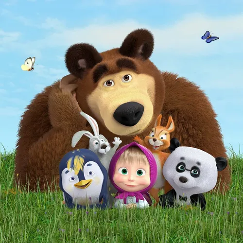 Элоиза Уилкин, Маша И Медведь Картинки медведь с множеством маленьких мультяшных персонажей