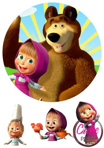 Маша И Медведь Картинки медведь с группой детей