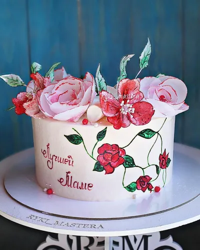 С Днем Рождения Меня Картинки торт с цветами