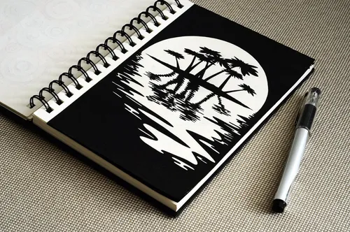 Скетчбук Для Срисовки Картинки ручка и рисунок на бумаге