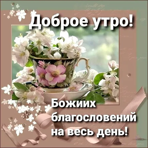 Стильные Доброе Утро Картинки чайная чашка с цветами