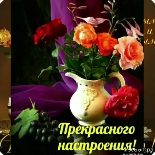Доброго Вечера Картинки ваза с красными цветами