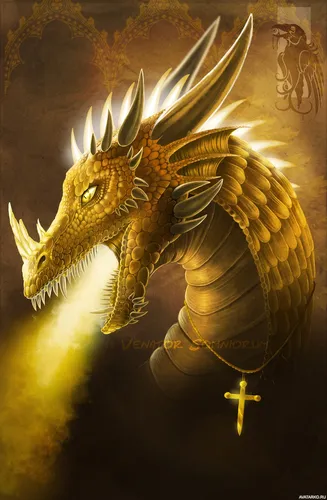 Для Аватарки Картинки золотой и черный дракон