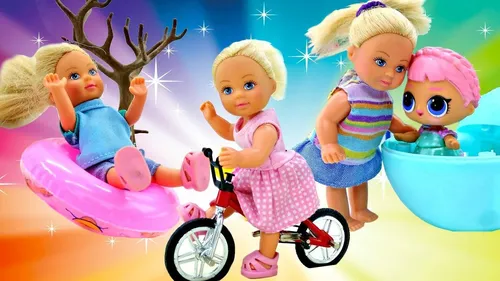Для Девочек Картинки группа кукол на велосипеде