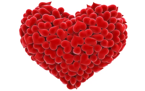 Сердечки Картинки большая куча красных конфет в форме сердца
