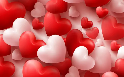 Сердечки Картинки крупный план группы красных шаров