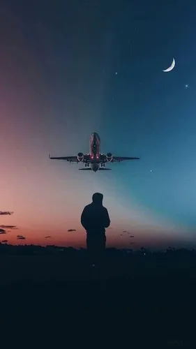 Классные Картинки человек, стоящий перед самолетом в небе