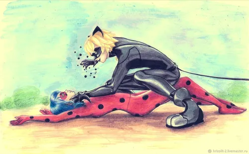 Леди Баг И Супер Кот Картинки карикатура человека, лежащего на красно-черном ботинке