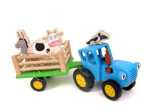 Синий Трактор Картинки игрушечный поезд с собакой на вершине