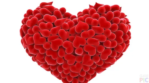 Валентинки Картинки большая куча красных конфет в форме сердца