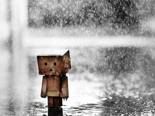 Грустная Картинка Картинки робот под дождем