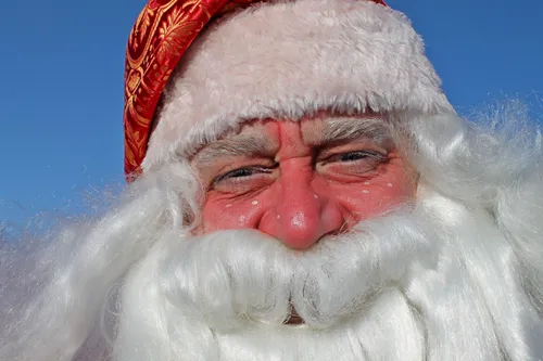 Дед Мороз Картинки человек с белой бородой и красным тюрбаном