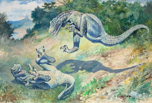 Динозавры Картинки группа динозавров на скале