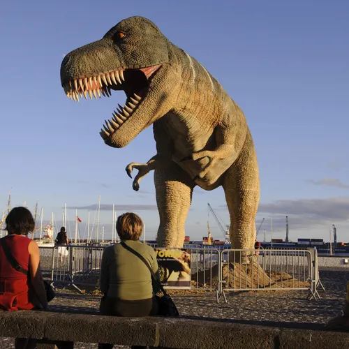 Динозавры Картинки статуя динозавра на доке