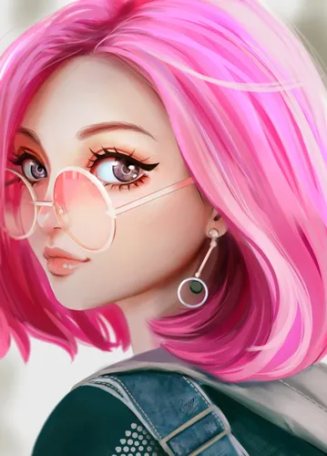 Для Авы Картинки женщина с розовыми волосами