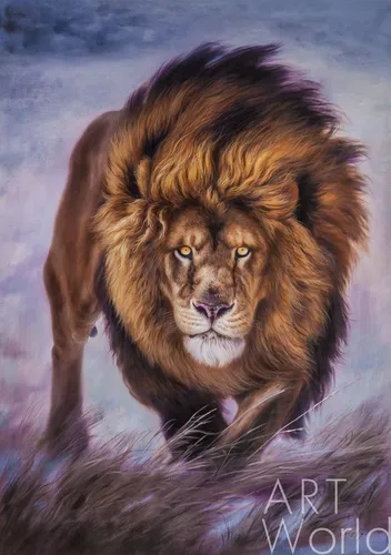 Льва Картинки лев с длинной гривой
