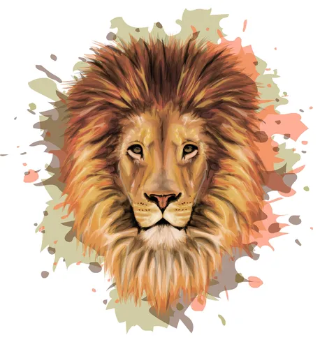 Льва Картинки лев с рыжими волосами