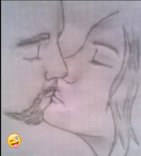 Поцелуй Картинки рисунок человека