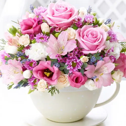 С Днем Рождения Оксана Картинки белая ваза с розовыми и белыми цветами