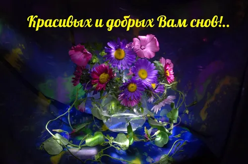Спокойной Ночи Красивые Картинки ваза с цветами