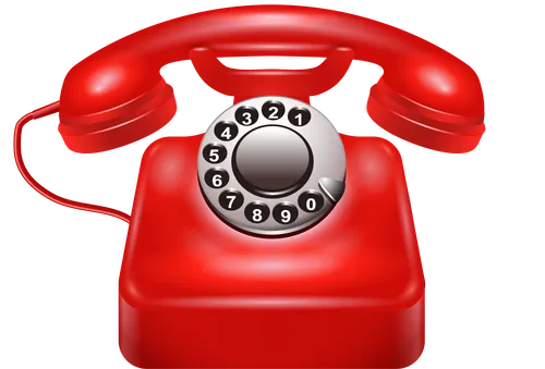 Телефон Картинки красный телефон с белым шнуром