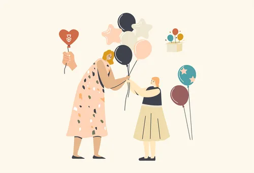 День Матери Картинки пара человек держит воздушные шары