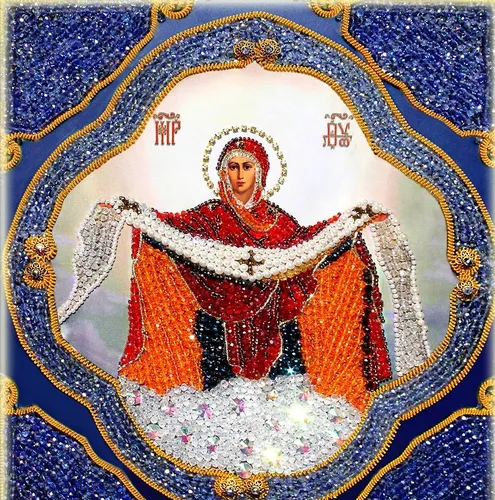 Клэр Ассизская, Покров Пресвятой Богородицы Картинки красочный круг с человеком в халате и короне