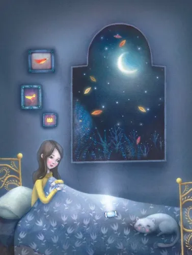 Спокойной Ночи Красивые Необычные Картинки человек в комнате с большим синим экраном