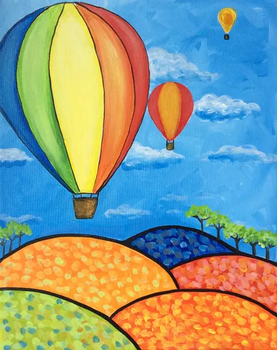 Яркие Картинки группа воздушных шаров в небе