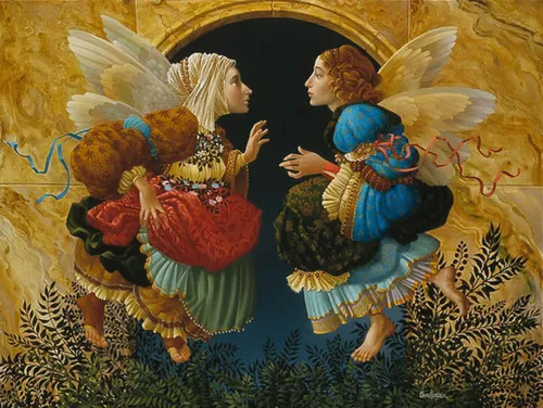 Ангелов Картинки картина с изображением пары танцующих женщин