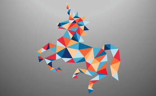 Единорогов Картинки красочный треугольник из треугольников