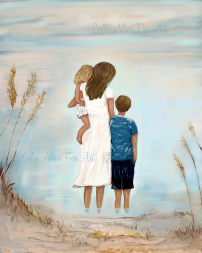Мама Картинки человек и мальчик, стоящие на пляже