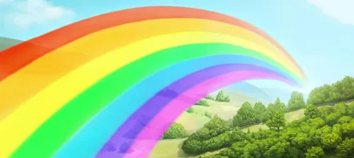 Радуги Картинки радуга над зеленым пейзажем