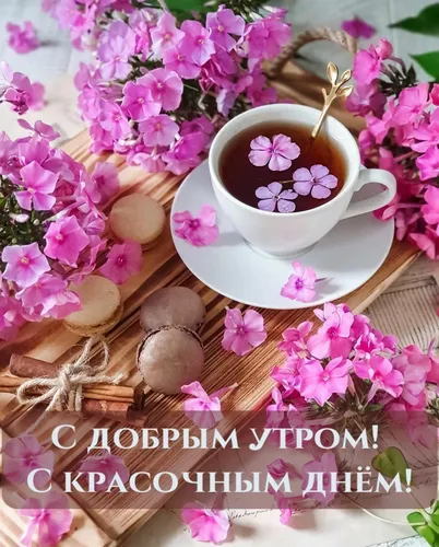 С Добрым Днем Картинки чашка чая с цветами