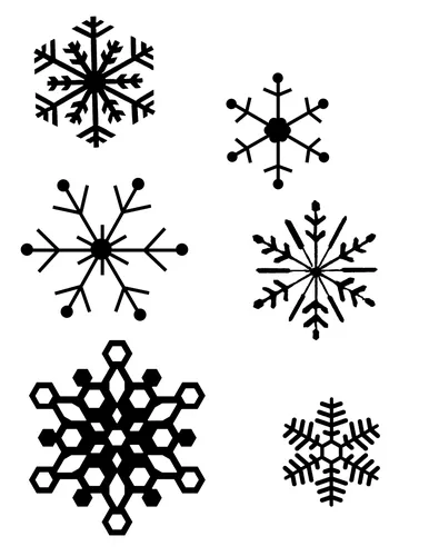 Снежинок Картинки группа черно-белых предметов