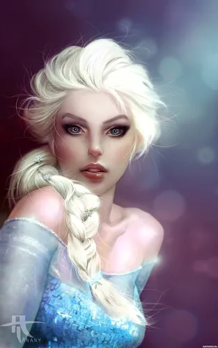 Эльзы Картинки женщина с белыми волосами