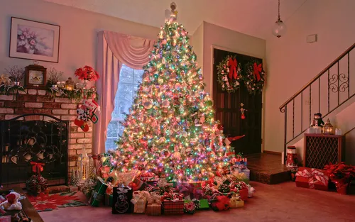 Красивая Новогодняя Картинка Картинки рождественская елка в гостиной