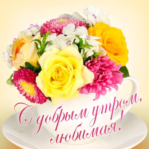 Красивые Доброе Утро Картинки торт с цветами