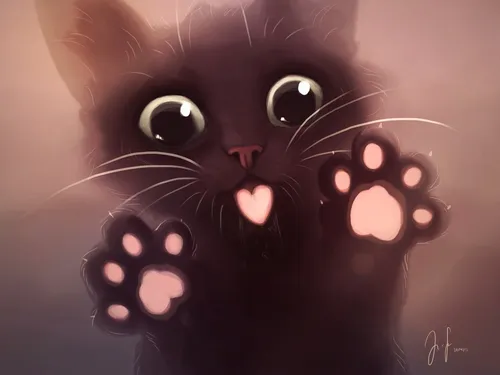 Милые На Аву Картинки кошка со светящимися глазами