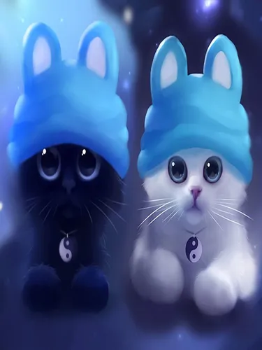 Милые На Аву Картинки пара кошек с голубыми ушами