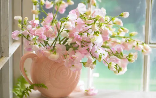 Нежные Картинки ваза с розовыми цветами