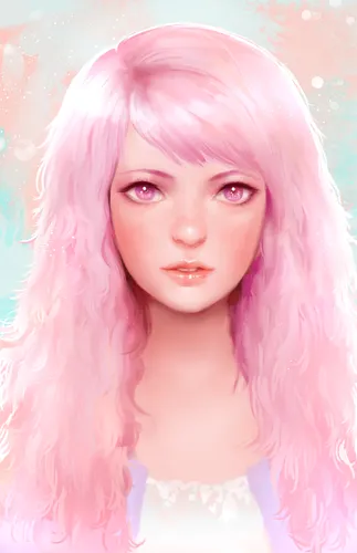 Оригинальные На Аву Картинки женщина с розовыми волосами