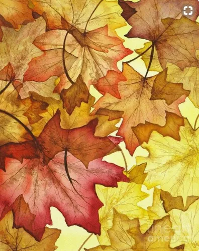 Осенние Листья Картинки куча желтых и красных листьев