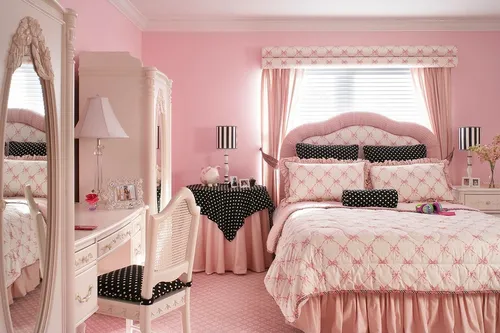 Розовые Картинки спальня с розовыми стенами