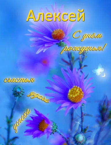 С Днем Рождения Алексей Картинки группа цветов